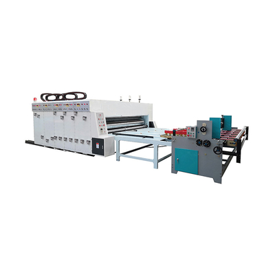 Automatic Corrugated Box Making Machine Cardboard Feeder Model Line Feeding Three Color Flexo Printing Corrugated Pizza Box Making Die Cutting Machine
