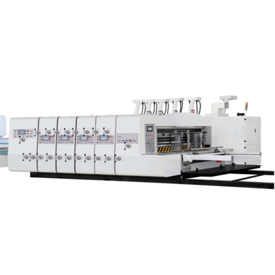 Cardboard Box Printing Box Maker 1200*2400mm Flexo Two Color Printer Case Maker Cartonn Slotter With Folder Gluer