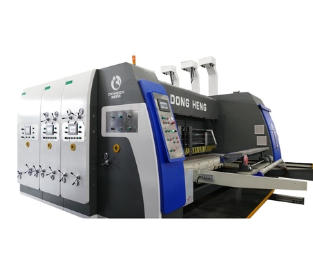 Dongheng Food Corrugated Box Making Machine Fully Automatic 2 Color Printing Slotting