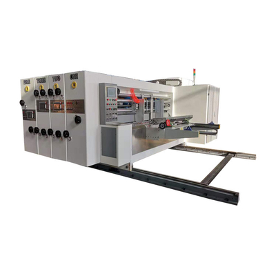 Automatic corrugated carton box two color printer rotridicutar slottar machine corrugated box making machine