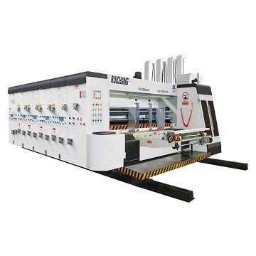 Fully Automatic 4 Color Cardboard Printing Corrugated Box Making Machine Slot Machine With Stacker
